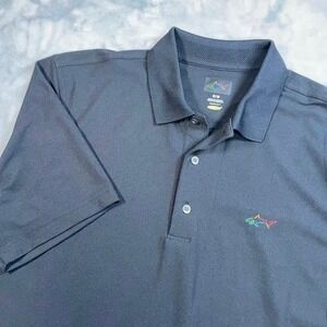 Greg Norman Golf Polo Shirt Mens Medium Black Short Sleeve Play Dry